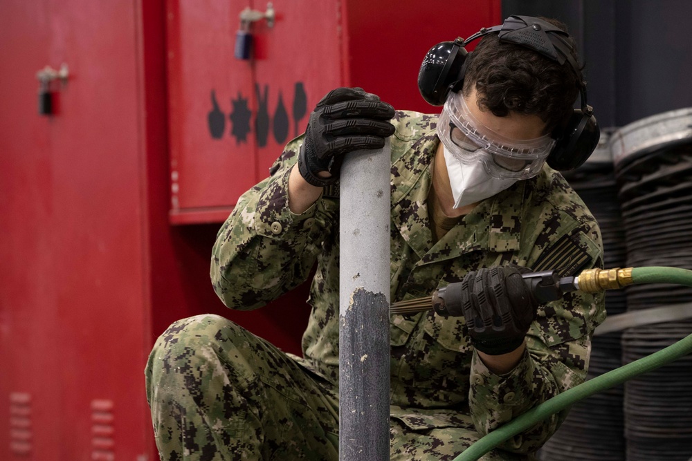 USS Tripoli Sailors Continue SRA Preservation Work