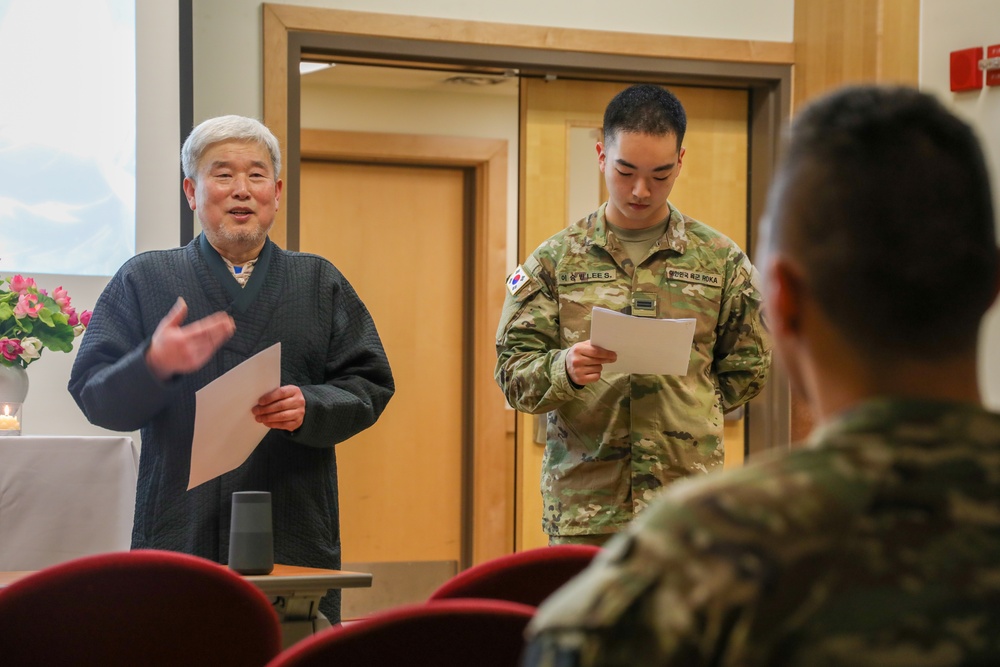 Camp Casey's First Buddhist Service at Chapel West