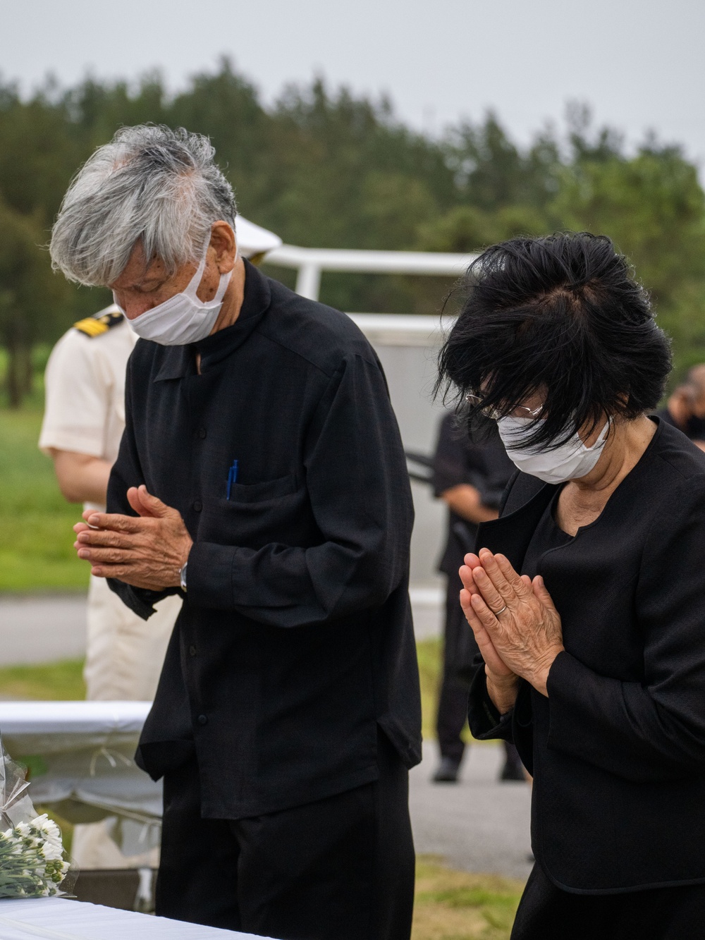 Okinawa officials, citizens, US Marines pay respects during annual Ie Shima lighthouse memorial service