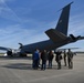 German leaders from the local community observe an aerial refueling mission