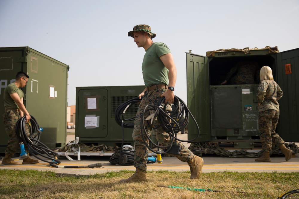 MAG-12 Marines set up T-SCIF in South Korea for KFT 23