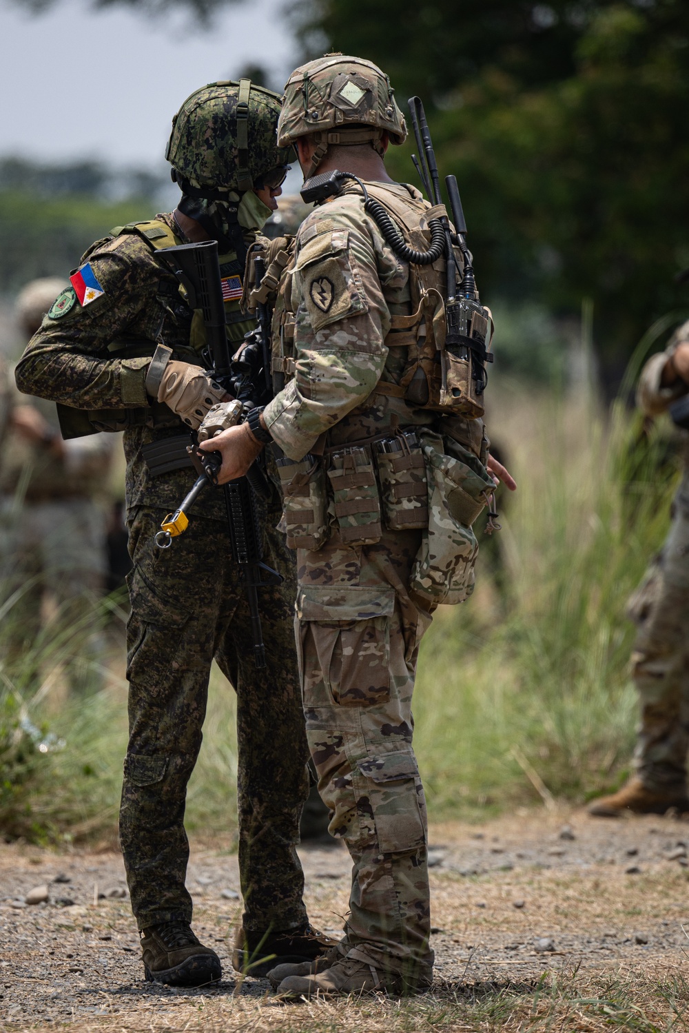 U.S. and Philippine soldiers conduct a training mission