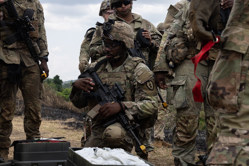 U.S. and Philippine soldiers conduct a training mission