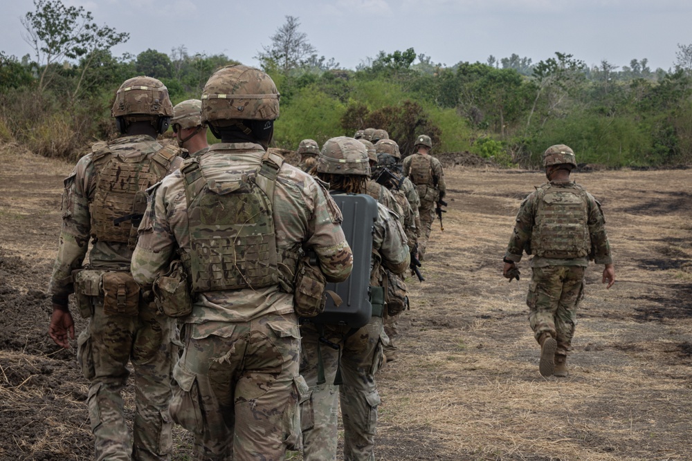 U.S. and Philippine soldiers conduct a training mission