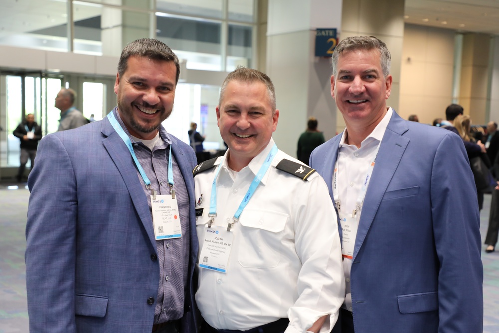 Francisco Dominicci, Col. Joseph Hoffert, and Rich Wilson at HIMSS23