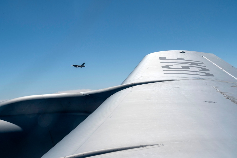 912th Expeditionary Refueling Squadron supports Fighting Falcons