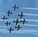 Italy’s Frecce Tricolori aerobatic team fly the skies of Aviano