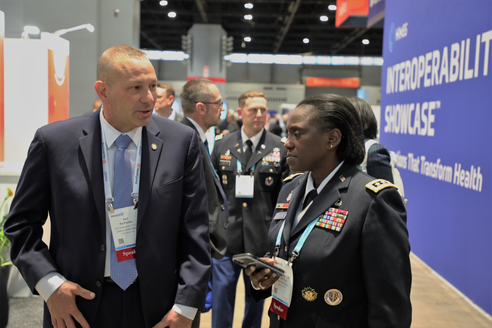 Lt. Gen. Crosland and Pat Flanders Talk at the HIMSS Conference