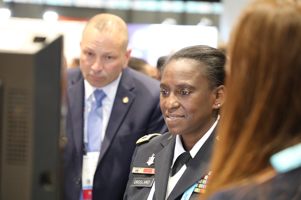 Lt. Gen. Telita Crosland Tours Federal Health Pavilion at HIMSS Conference