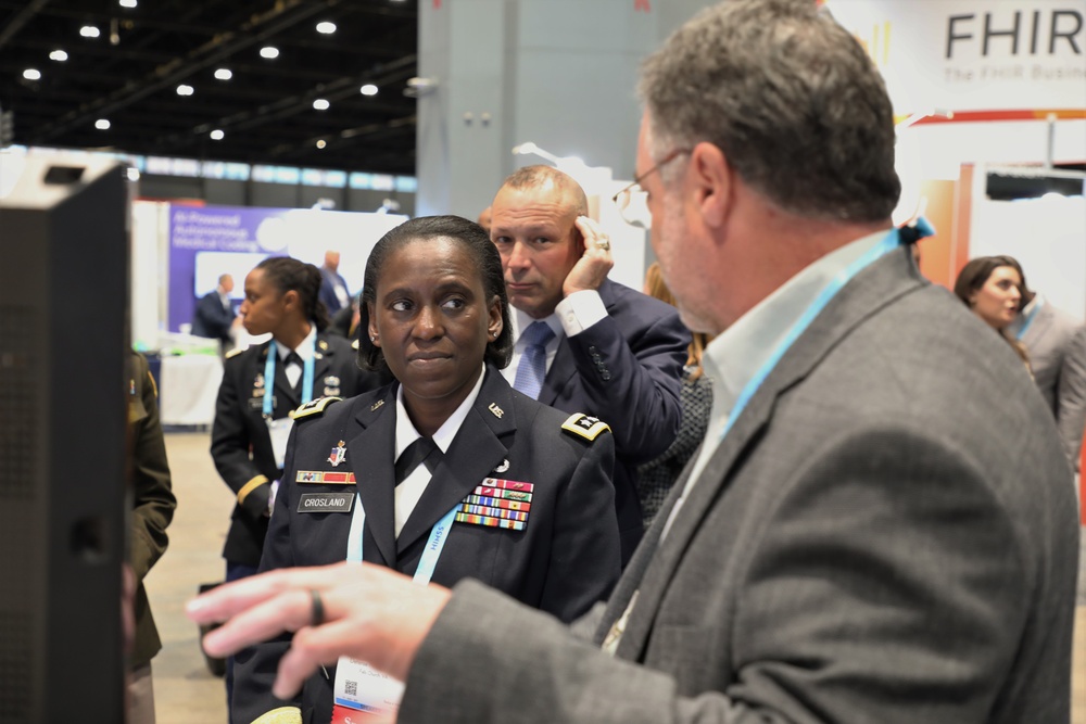 Lt. Gen. Crosland tours the Federal Health Pavilion at the HIMSS Conference