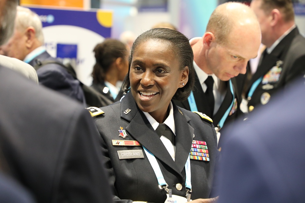 Lt. Gen. Crosland tours the Federal Health Pavilion at the HIMSS Conference