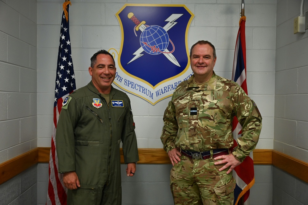 Royal Air Force Commodore Blythe Crawford visits 350th SWW