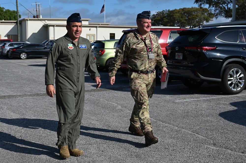 Royal Air Force Commodore Blythe Crawford visits 350th SWW