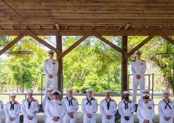 ASTC Pensacola Conducts Dress Whites Inspection