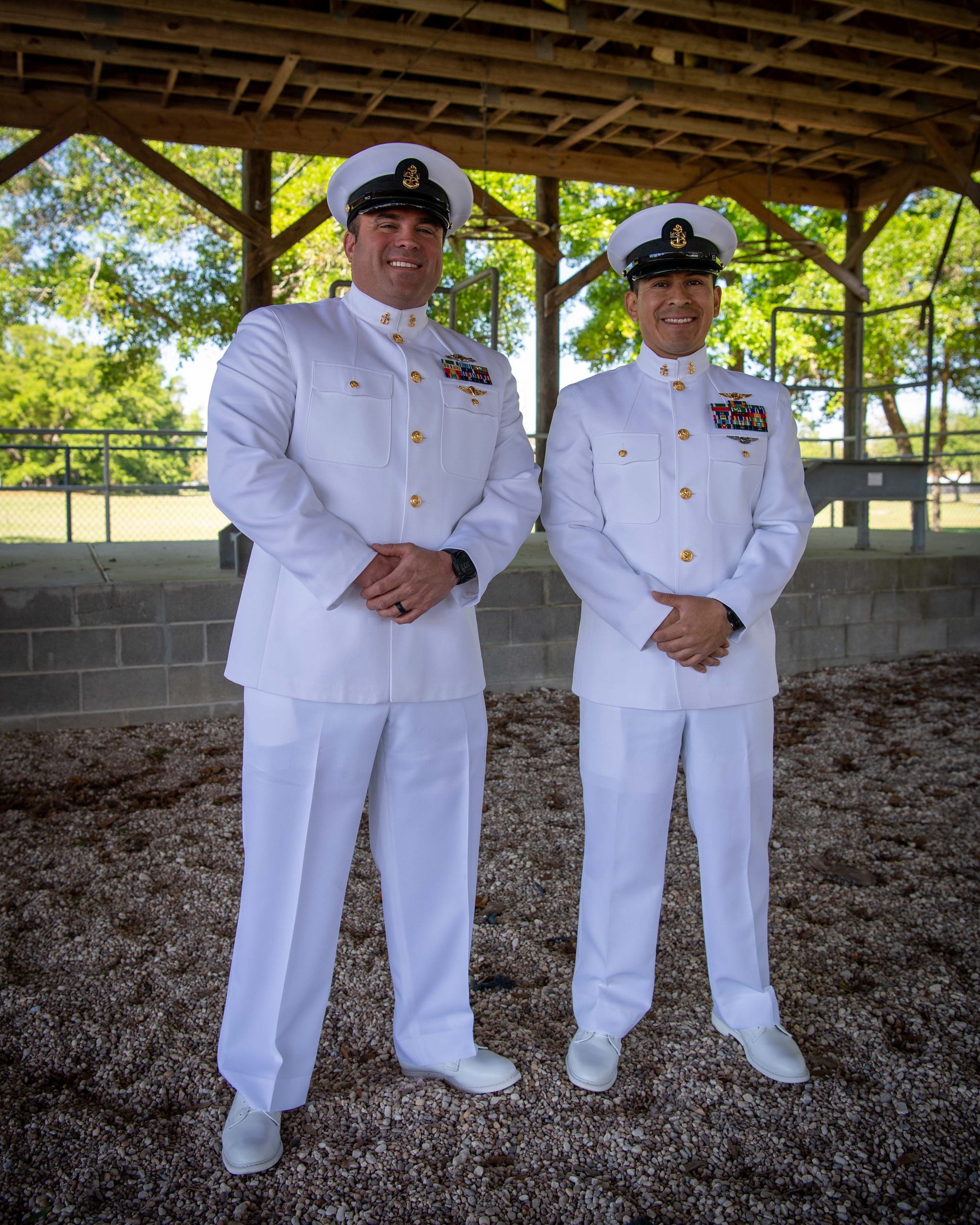 DVIDS - Images - ASTC Pensacola Conducts Dress Whites Inspection [Image 3  of 8]