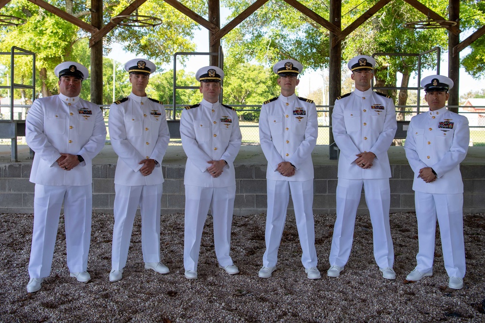 ASTC Pensacola Conducts Dress Whites Inspection