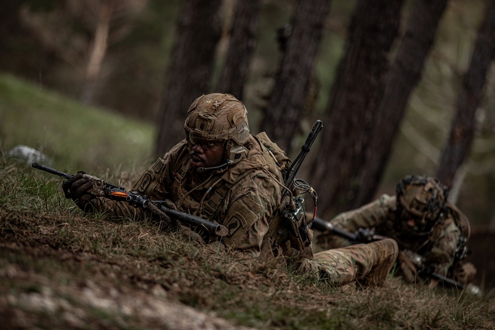 173rd Airborne Brigade conducts live-fire and tactical training in Slovenia