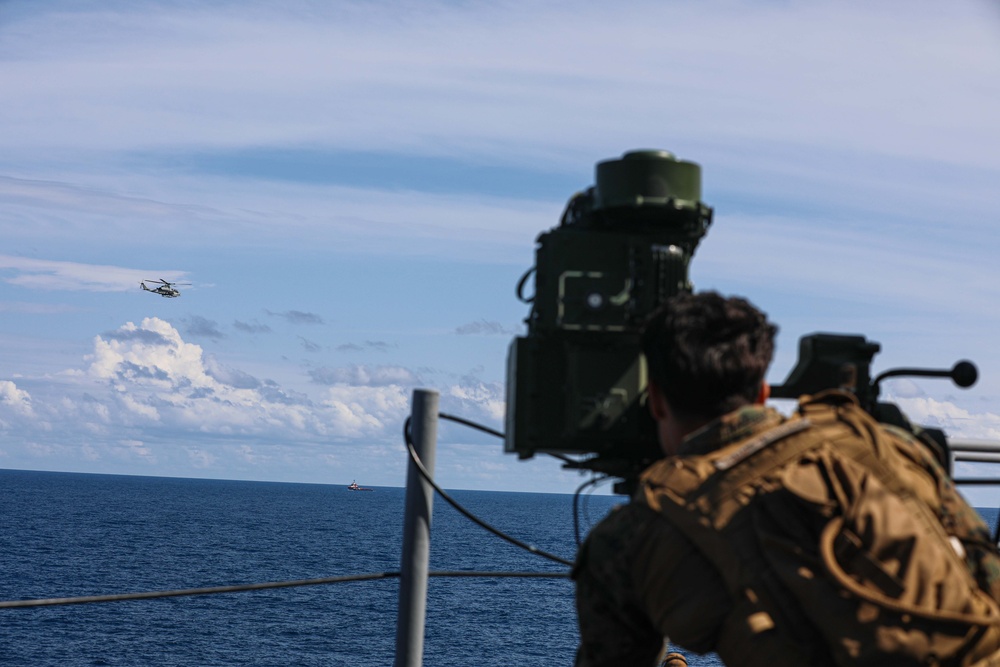 USS Carter Hall Sails in Formation