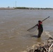 Checking Lake Sturgeon for eggs.