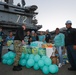 USS Abraham Lincoln SAPR VA team members promote sexual assault awareness