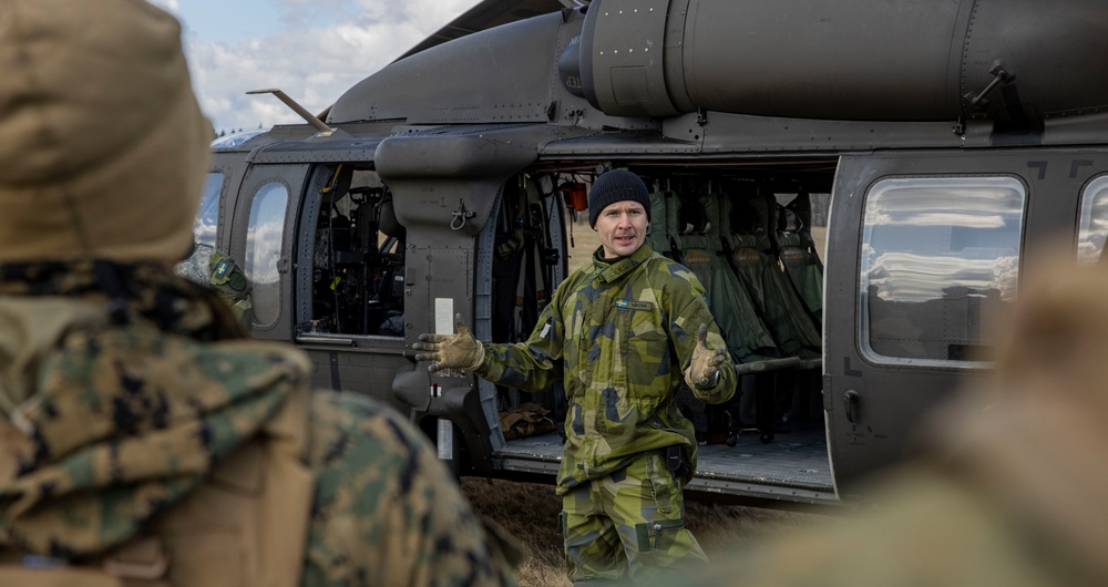 U.S. Marines with 2/8 Conduct an Air Assaults with Swedish Armed Forces