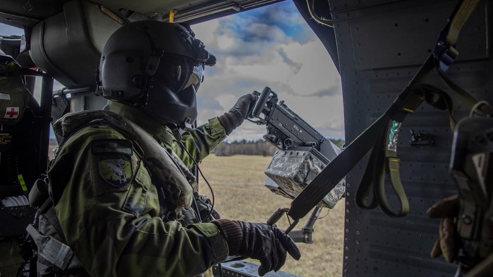 U.S. Marines with 2/8 Conduct an Air Assaults with Swedish Armed Forces