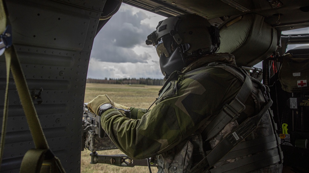 U.S. Marines with 2/8 Conduct an Air Assaults with Swedish Armed Forces