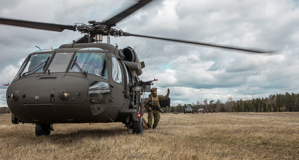 U.S. Marines with 2/8 Conduct an Air Assaults with Swedish Armed Forces