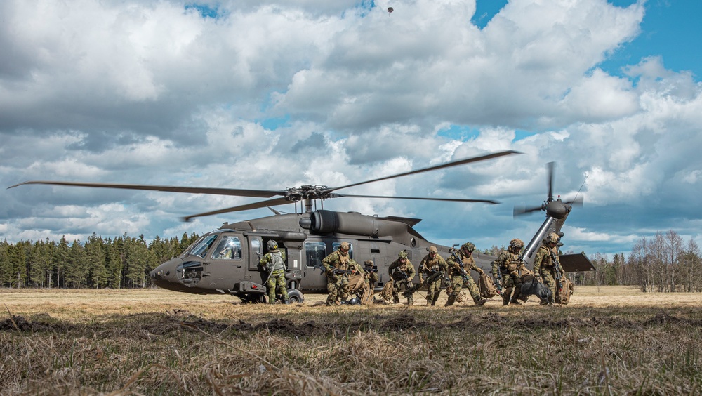 U.S. Marines with 2/8 Conduct an Air Assaults with Swedish Armed Forces