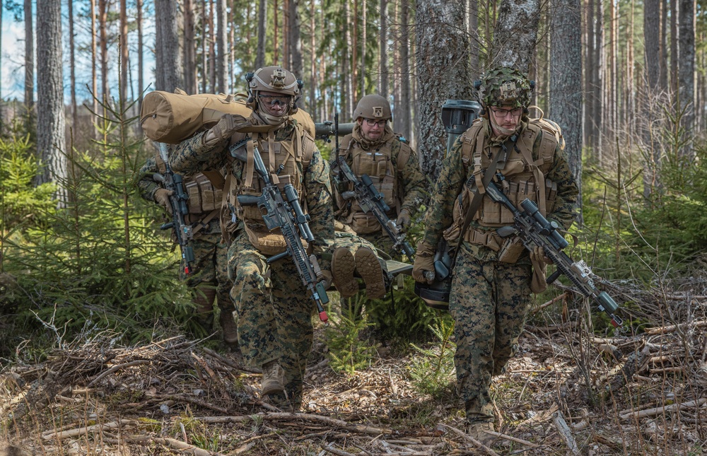 U.S. Marines with 2/8 Conduct an Air Assaults with Swedish Armed Forces