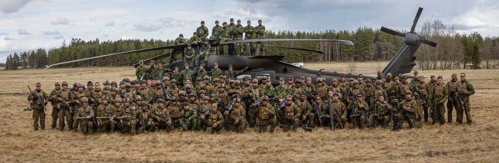 U.S. Marines with 2/8 Conduct an Air Assaults with Swedish Armed Forces
