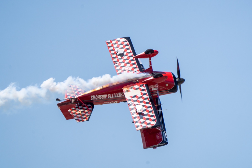 Performers practice for the 2023 TOTS Air and Space Show