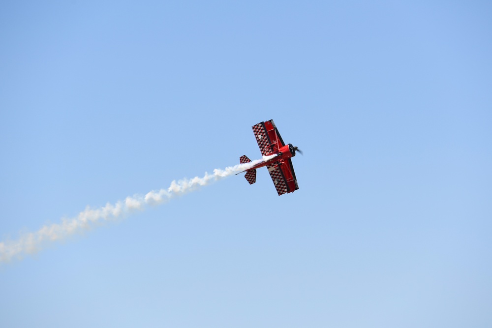 Performers practice for the 2023 TOTS Air and Space Show