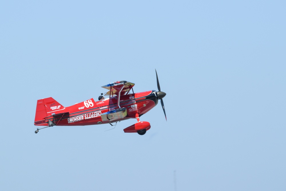 Performers practice for the 2023 TOTS Air and Space Show