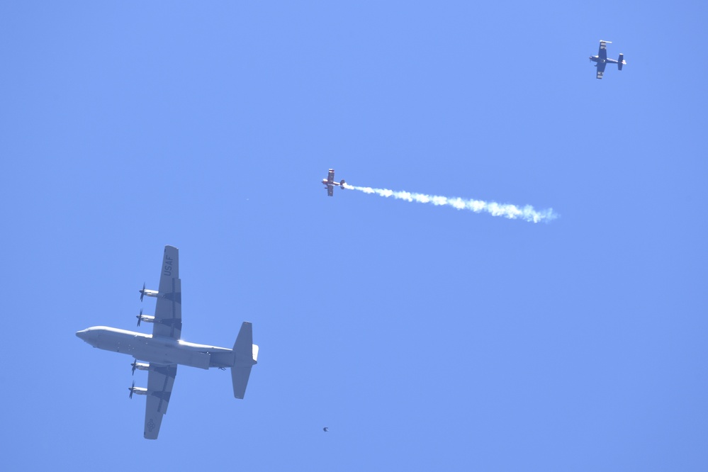 Performers practice for the 2023 TOTS Air and Space Show