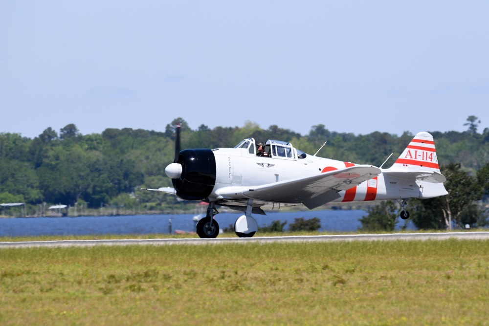 Performers practice for the 2023 TOTS Air and Space Show