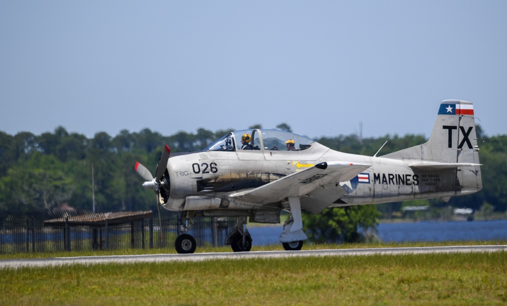 Performers practice for the 2023 TOTS Air and Space Show