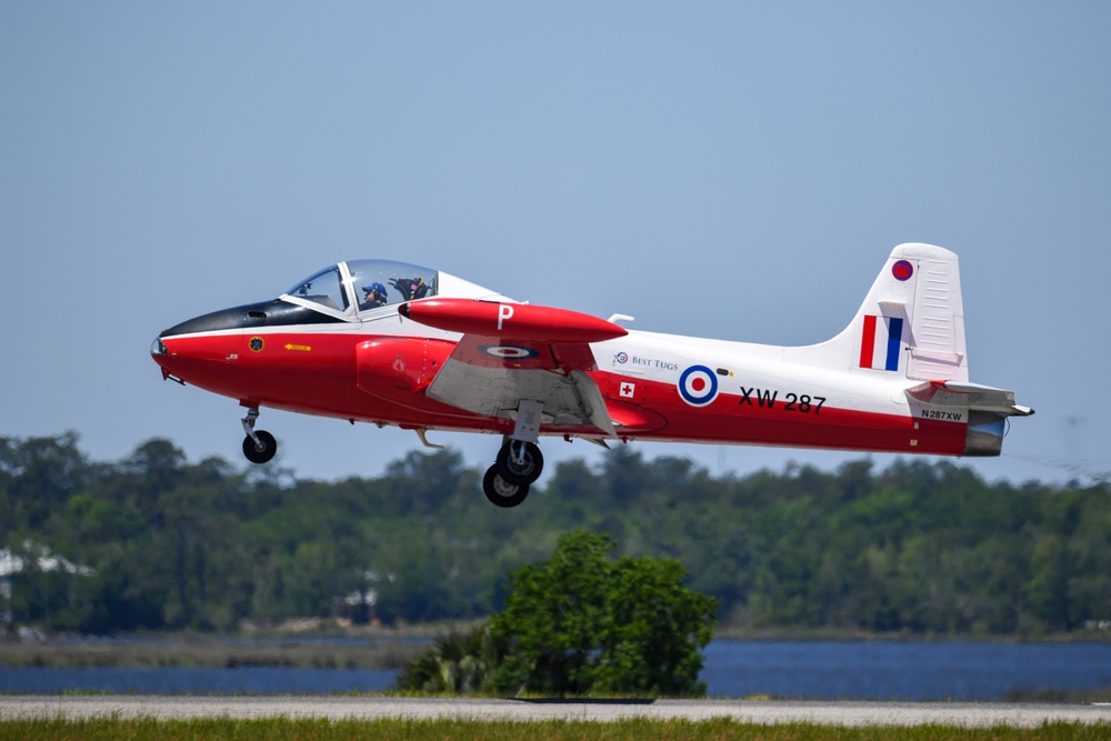 Performers practice for the 2023 TOTS Air and Space Show