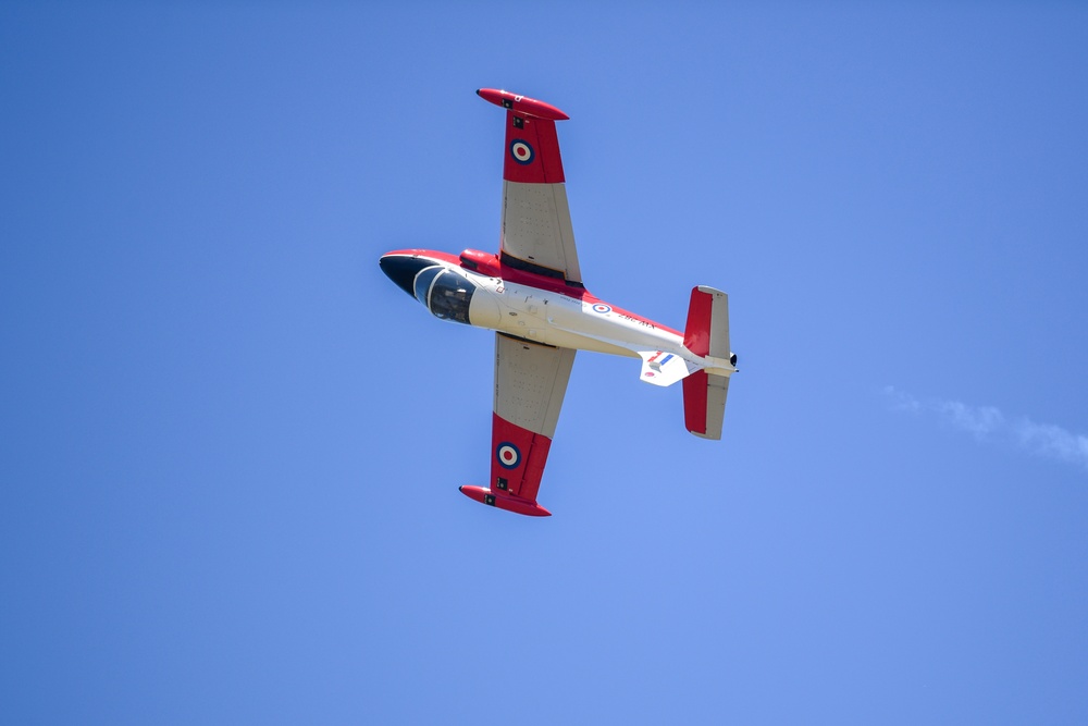 Performers practice for the 2023 TOTS Air and Space Show