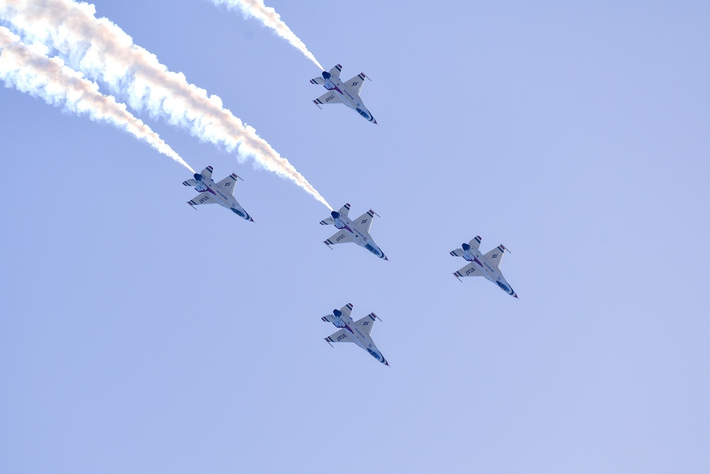 Performers practice for the 2023 TOTS Air and Space Show