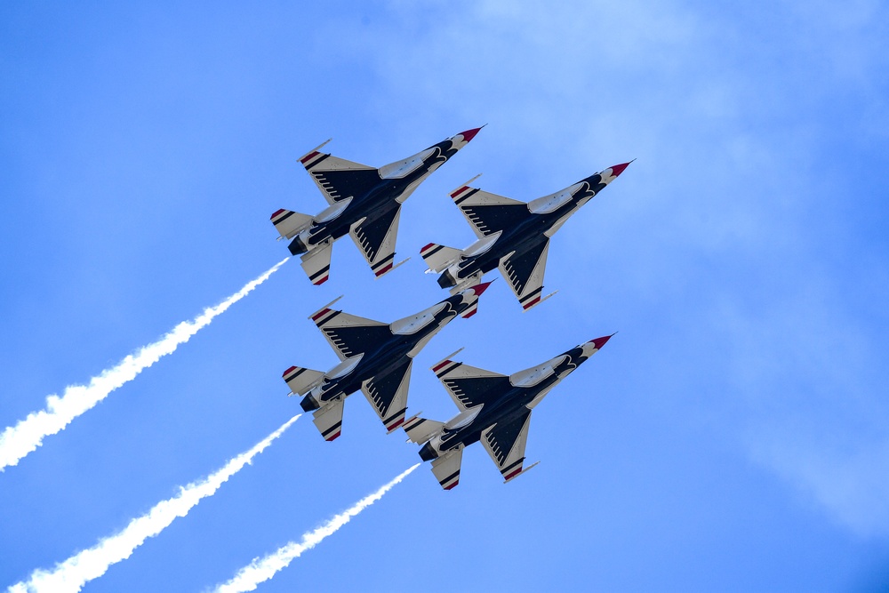 Performers practice for the 2023 TOTS Air and Space Show