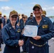 IT2 Emily Schaffer Becomes USS Oakland's Newest Enlisted Surface Warfare Specialist