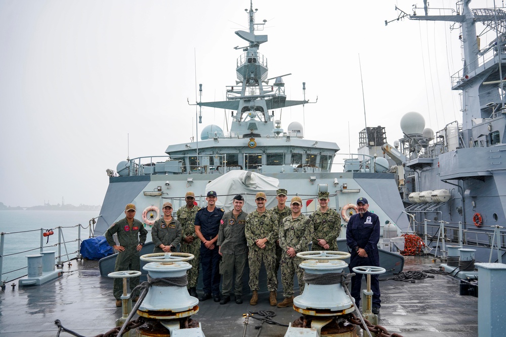 Sailors From USS Oakland Tours the HMS Spey