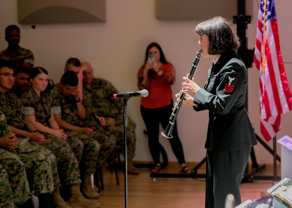 The United States Navy Band Commodores perform at the Naval School of Music