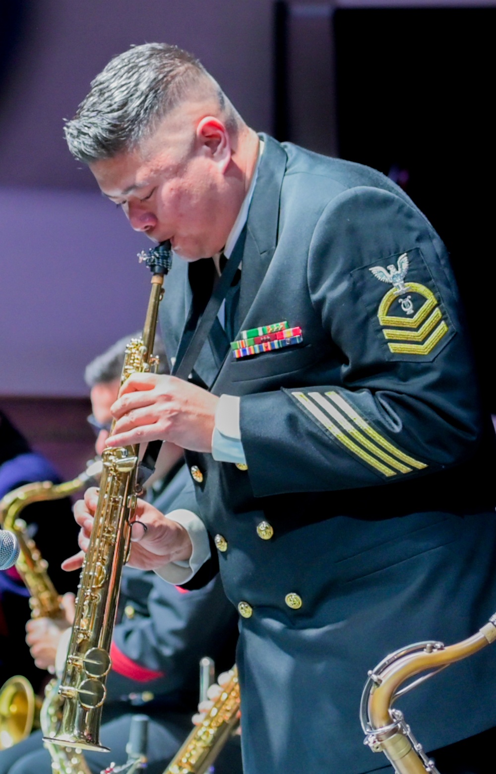 The United States Navy Band Commodores perform at the Naval School of Music