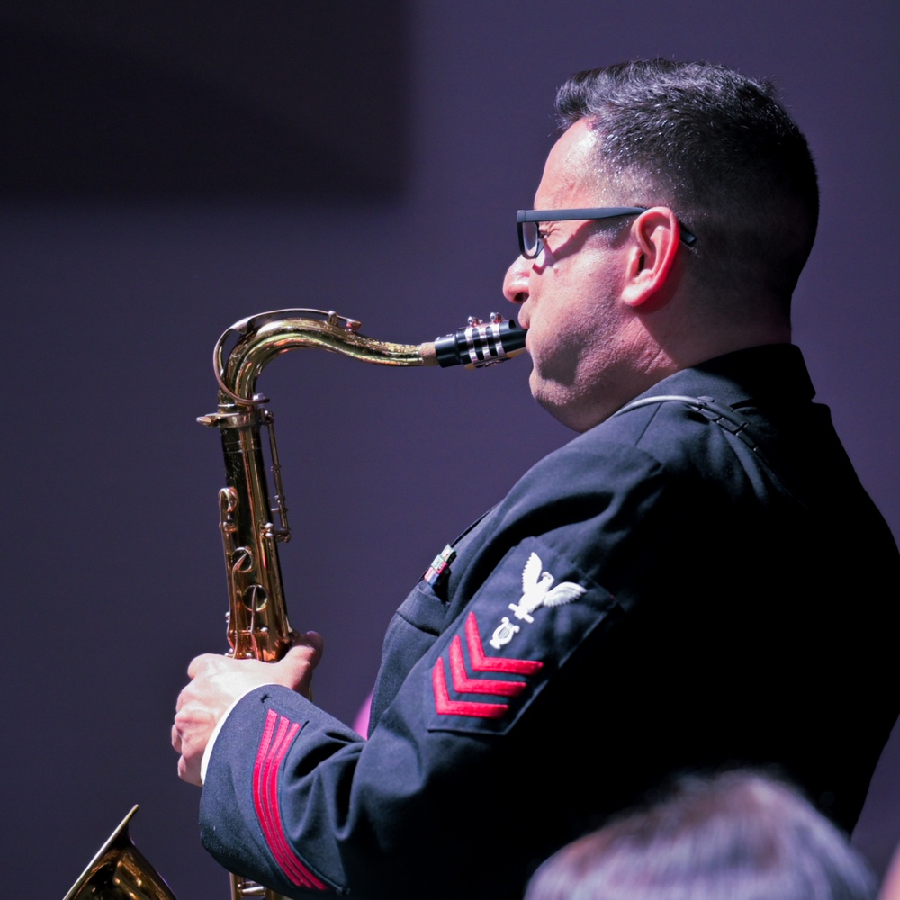 The United States Navy Band Commodores perform at the Naval School of Music