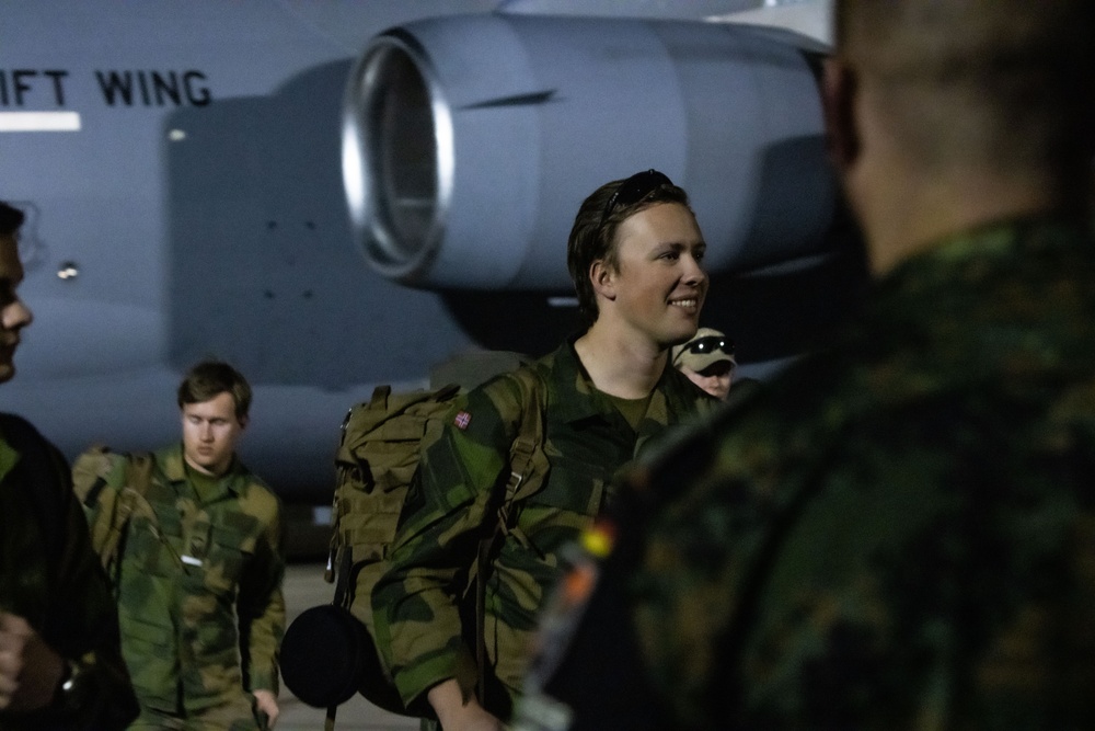 Norwegian Soldiers Arrive, Exercise Noble Jump 23