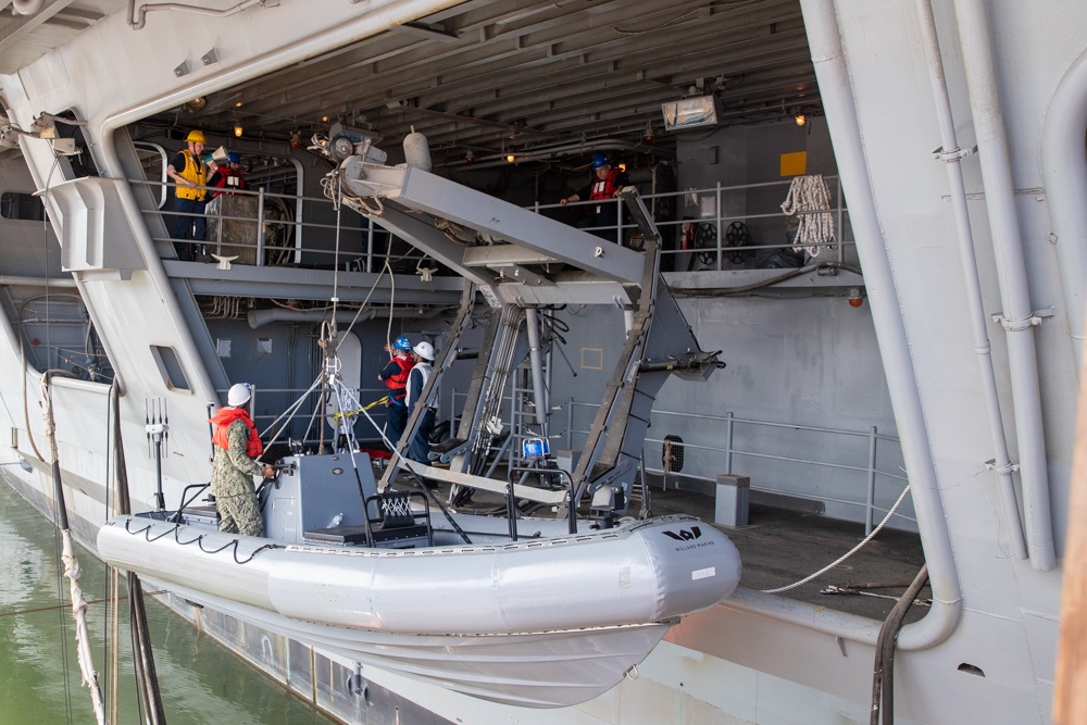 George Washington onloads Rigid-Hull Inflatable Boat