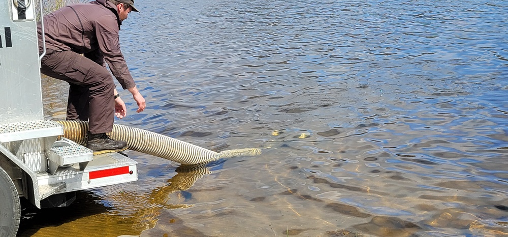 Annual fish stocking at Fort McCoy helps maintain fish populations for anglers