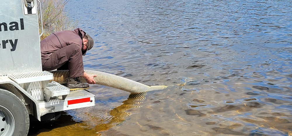 Annual fish stocking at Fort McCoy helps maintain fish populations for anglers